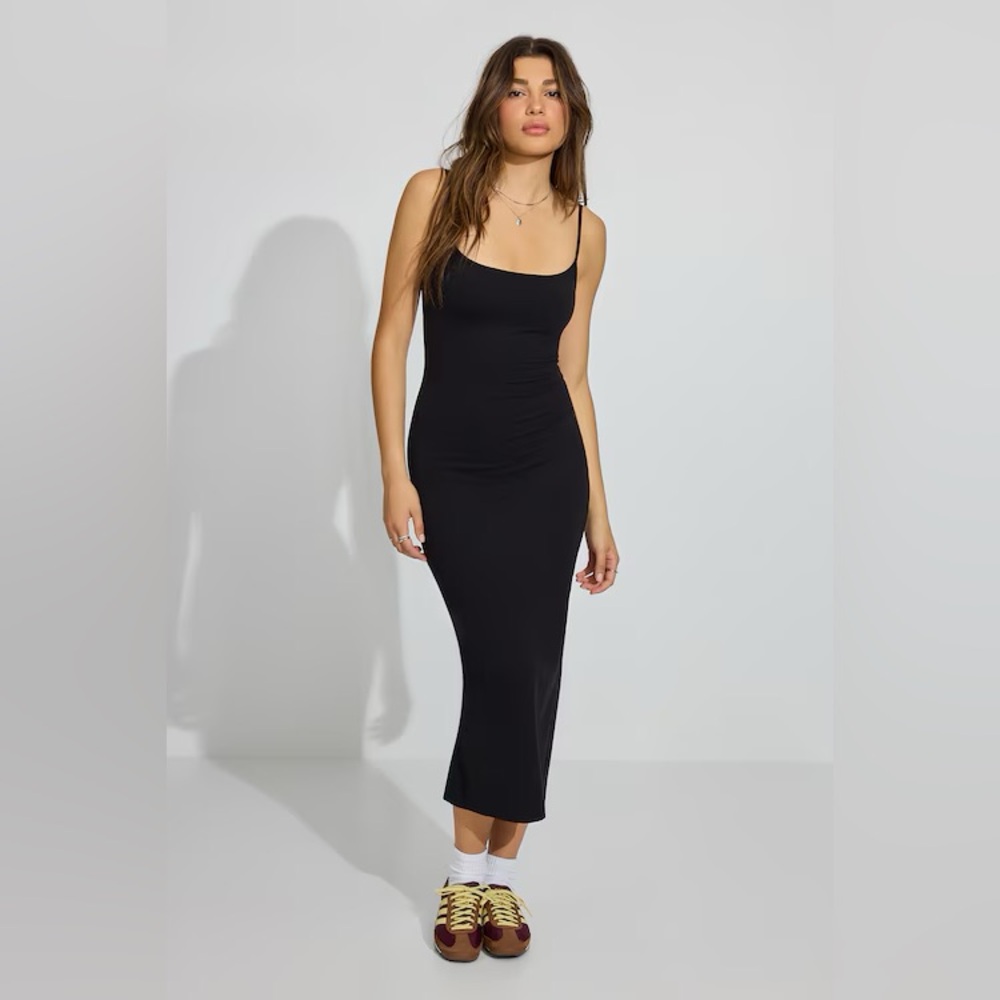 GARAGE BLACK MIDI DRESS